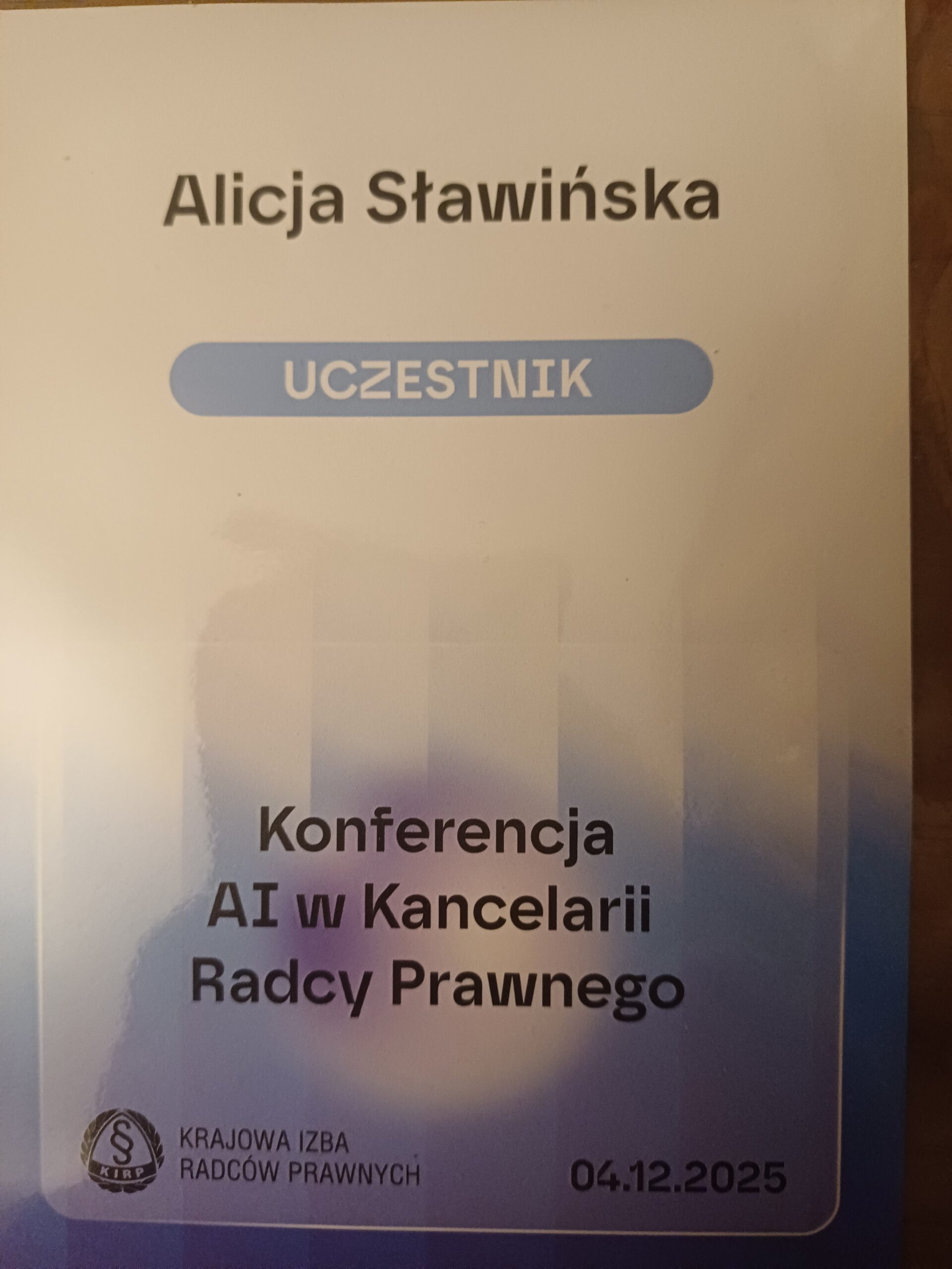 AI conference for legal advisors in Poland